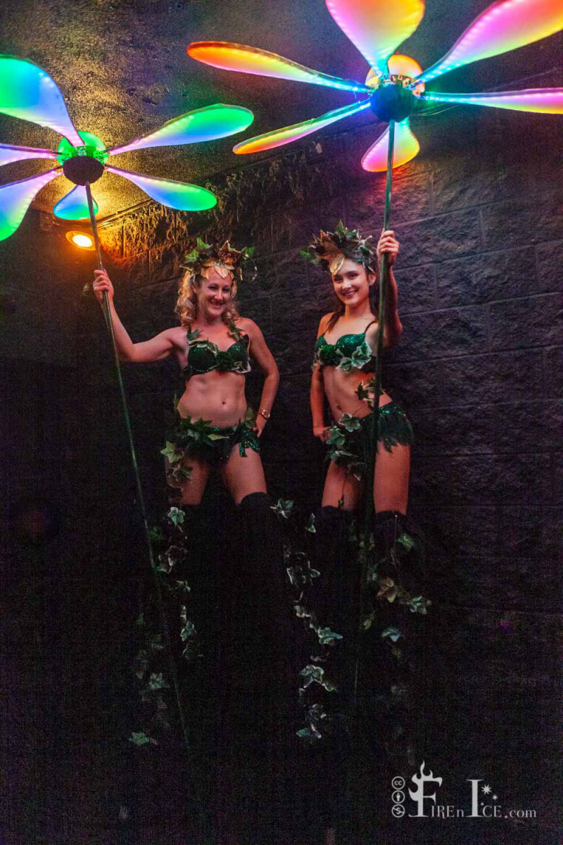 Stilters with LED Flowers